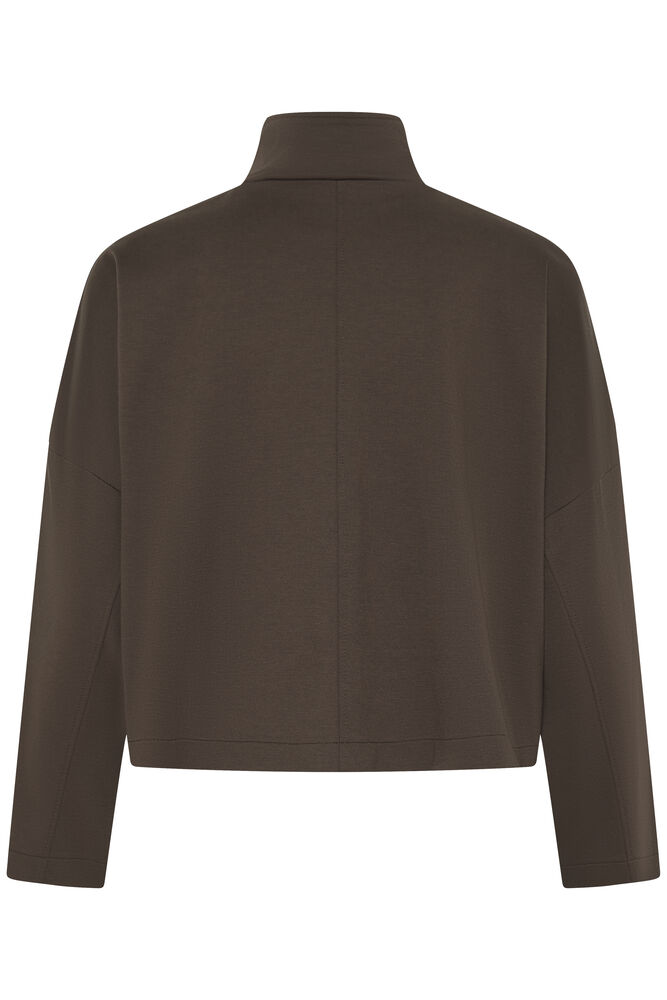 Fransa Hot Fudge Brown Zipper Jacket