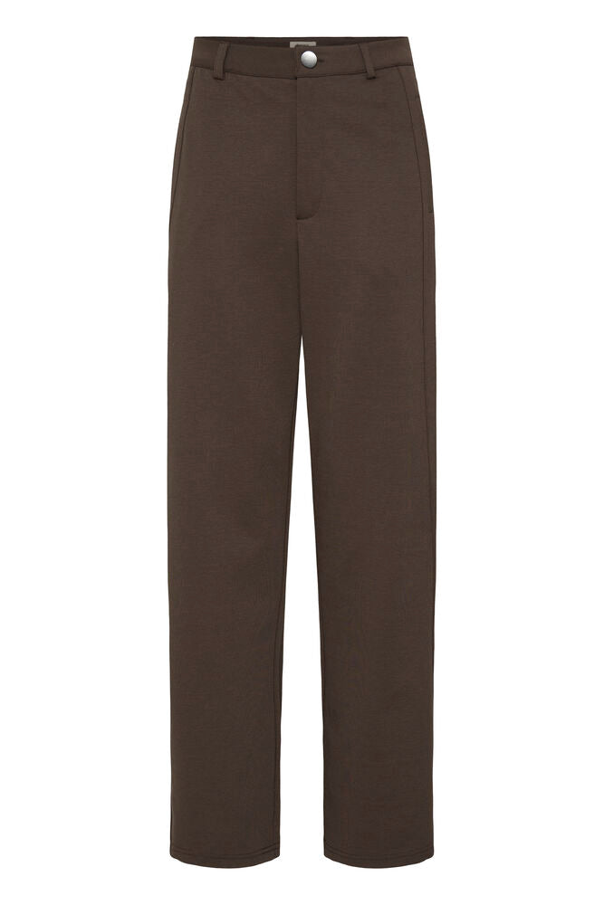 Fransa Hot Fudge Brown Wide Leg Trousers