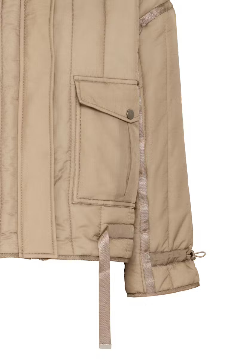 Fransa Premium Desert Taupe Utility Style Padded Jacket