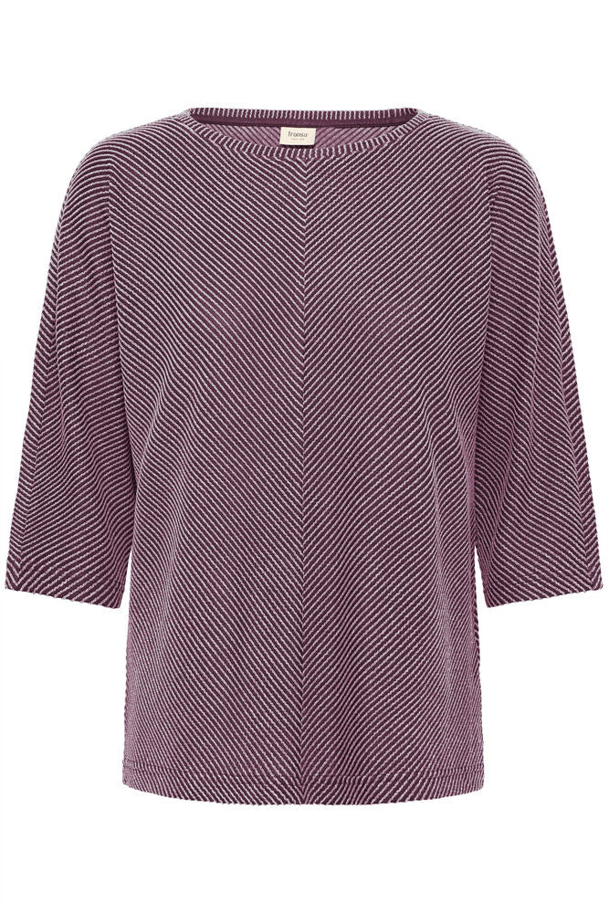 Fransa Port Royale Striped Chevron Top