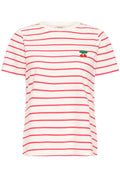 Fransa Pink Striped Cherry T-Shirt