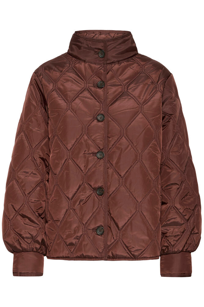 Fransa Rum Raisin Red Padded Autumn Jacket