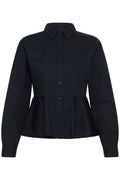 B Young Black Peplum Long Sleeve Shirt