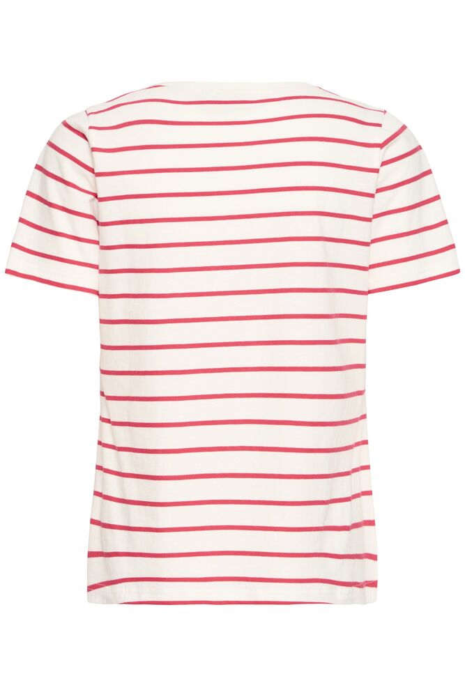Fransa Pink Striped Cherry T-Shirt