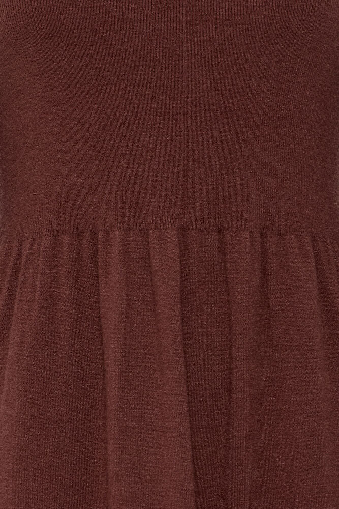 Fransa Rum Raisin Red Premium Knitted Jumper Dress