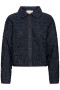 Fransa Navy Blue Lace Shirt Jacket