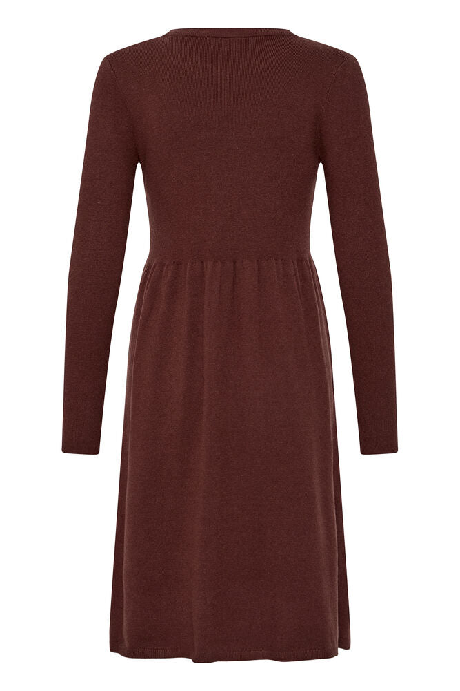Fransa Rum Raisin Red Premium Knitted Jumper Dress