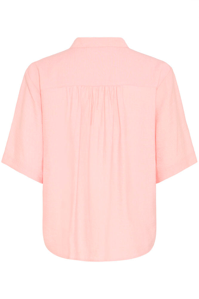 Fransa Lotus Pink Collared Blouse