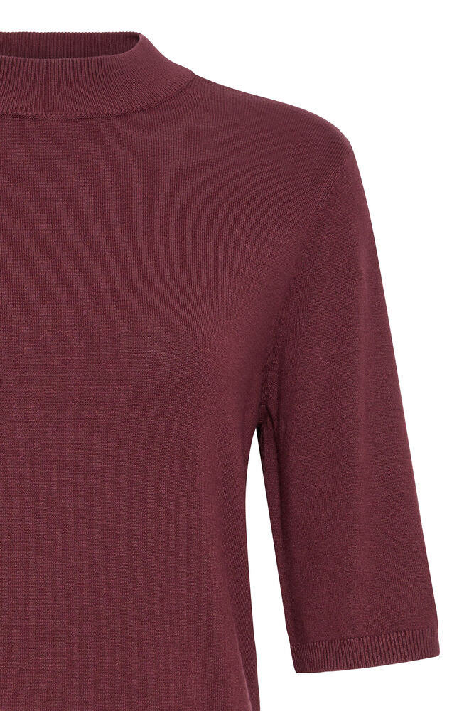 Fransa Port Royale Red Turtle Neck Knitted Top