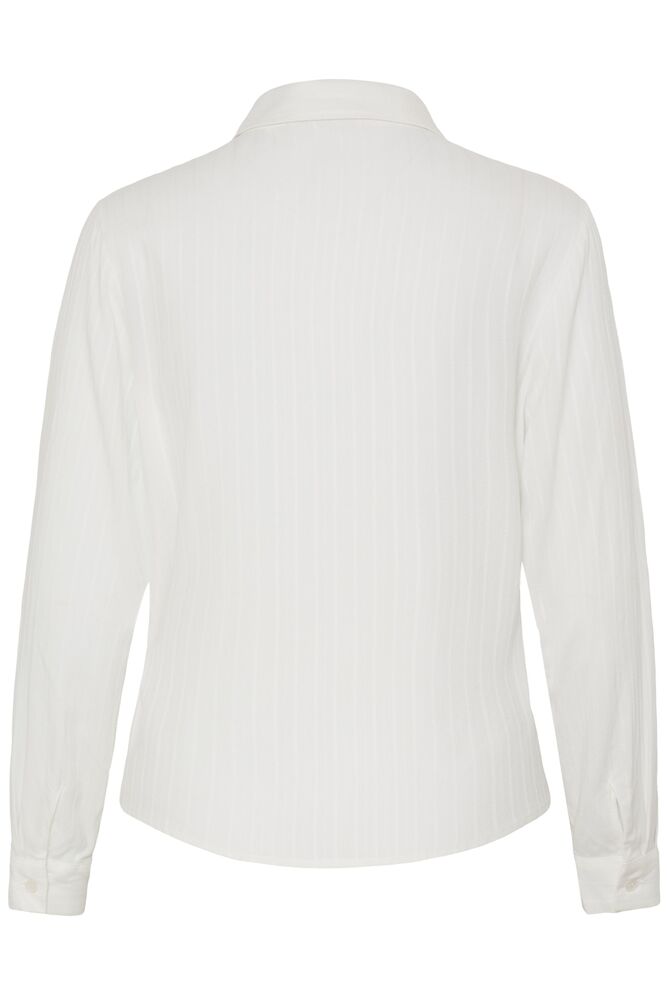 Fransa White White Striped Woven Design Shirt