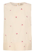 Fransa Lemon Yellow Stripe Floral Top