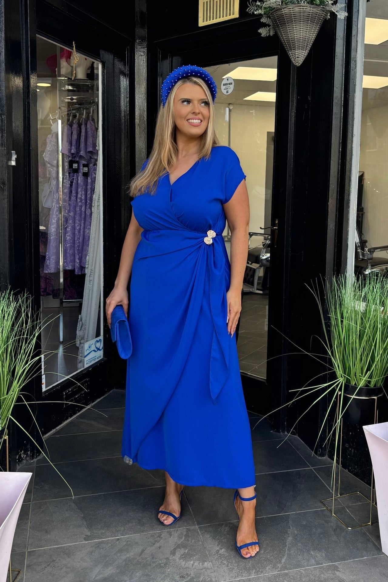 Royal Blue Gold Shell Dress