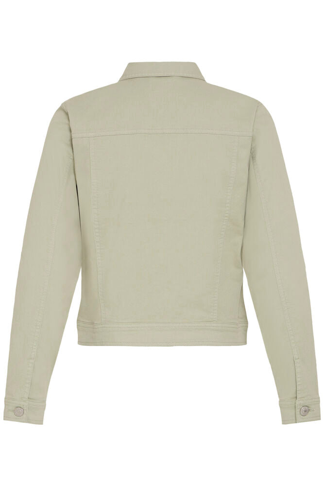 Fransa Khaki Green Denim Jacket
