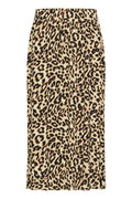 Fransa Leopard Print A Line Midi Skirt