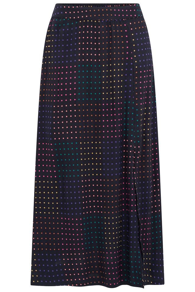 Sugarhill Brighton Mixed Polka Dot Midi Skirt