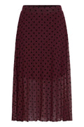 Fransa Port Royale Polka Dot Mesh A Line Midi Skirt