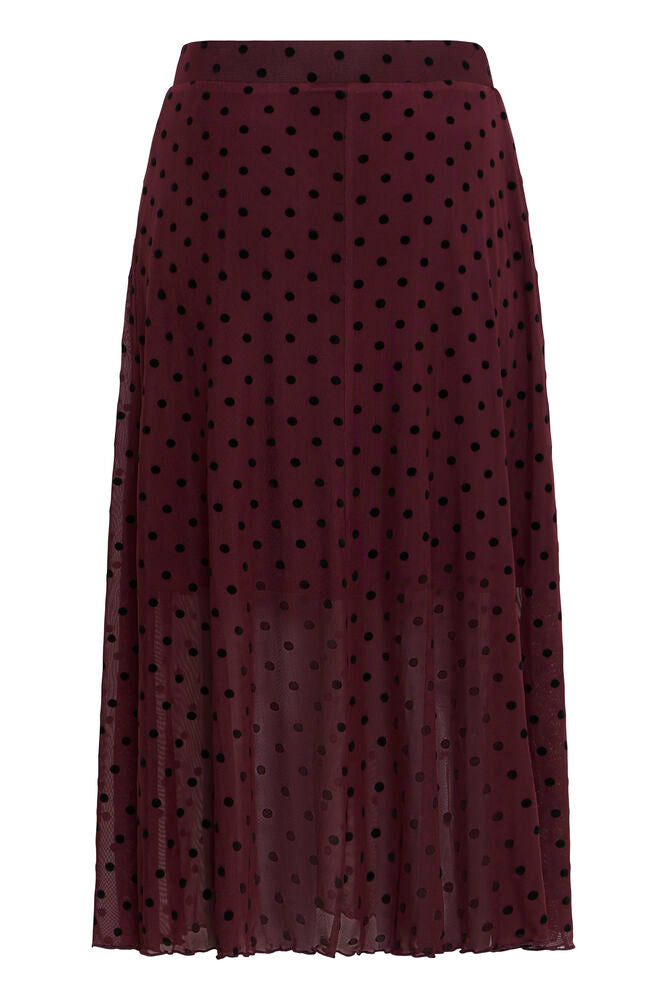 Fransa Port Royale Polka Dot Mesh A Line Midi Skirt