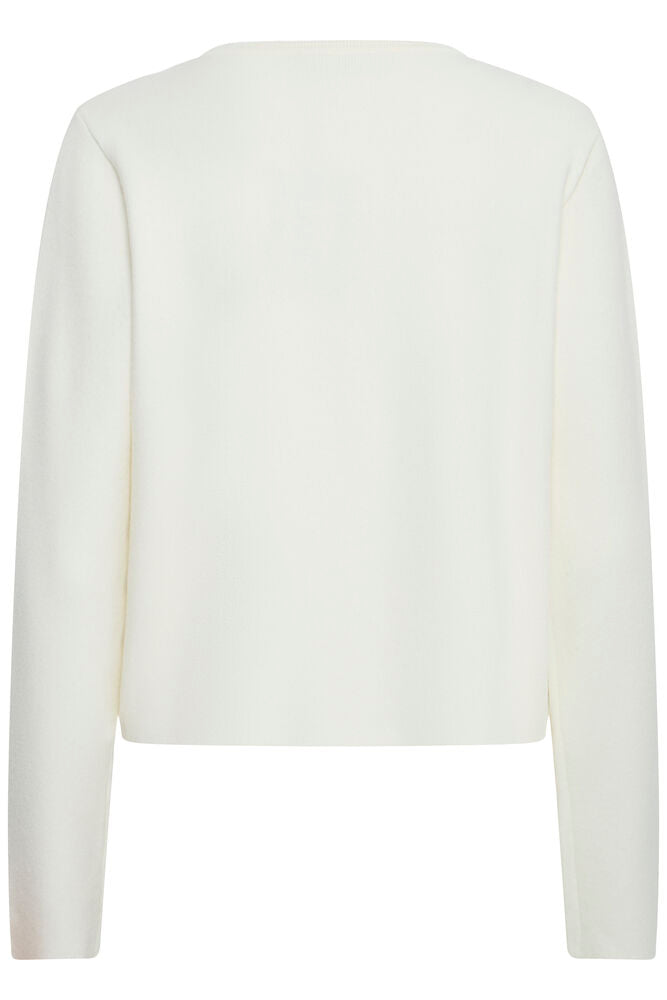 Fransa Whisper White & Silver Diamanté Bow Cardigan