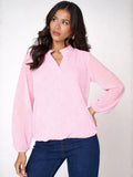 Kate & Pippa Mixed Pink Geometric Band Blouse