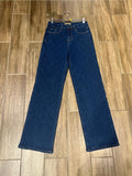 “JUST STUNNING” Wide Leg Textured Diamond Indigo Blue Jeans