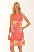 Pomodoro Pink Floral Tropical Shift Dress